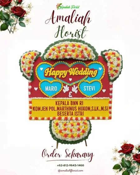 Papan Bunga Pernikahan Seri Jabo Baru